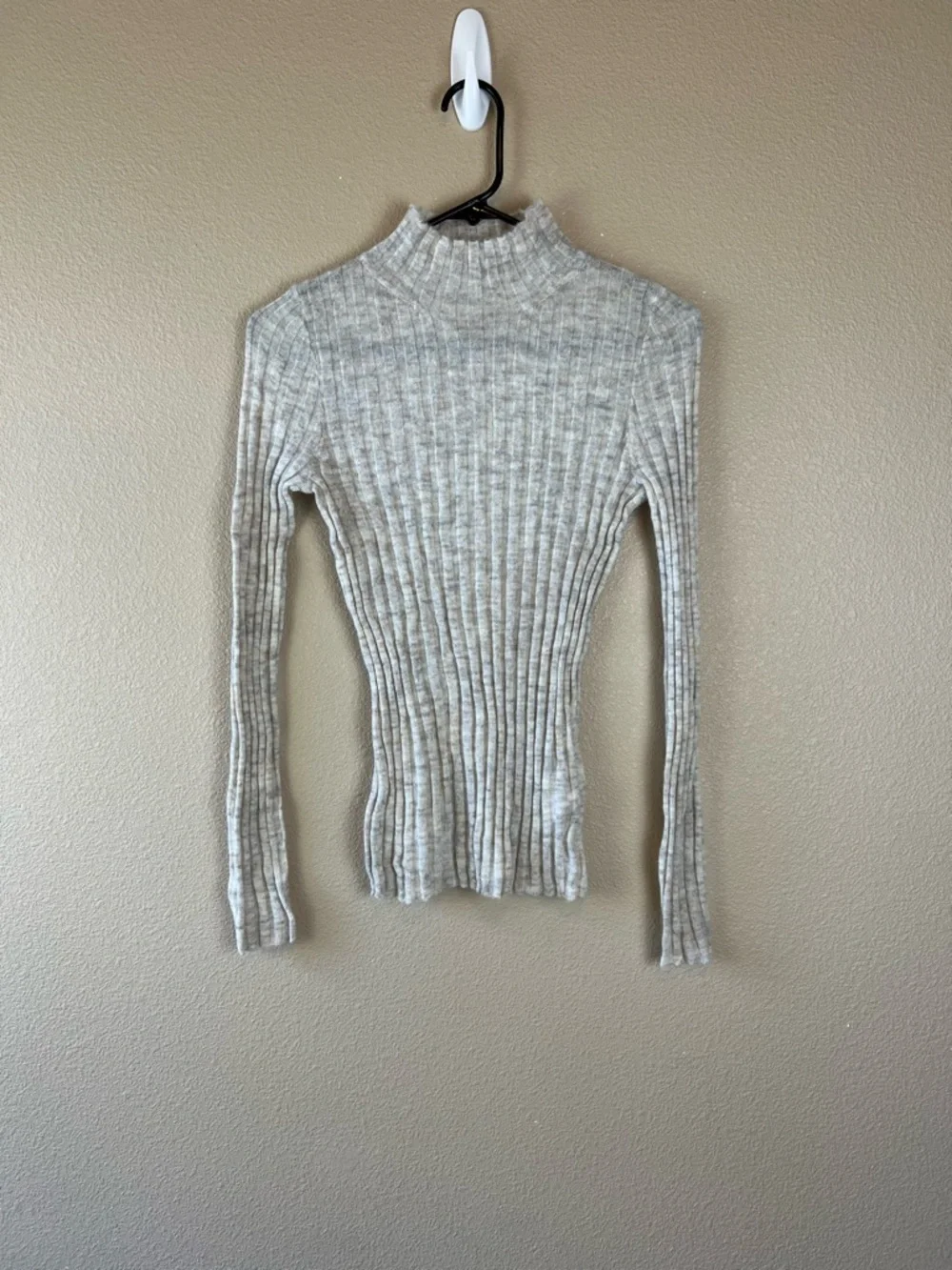 madewell alpaca-blend mockneck sweater beige